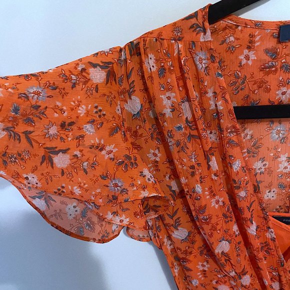 French Connection Maxi Flutter Sleeve Floral Dress (NWOT) - Picture 7 of 11